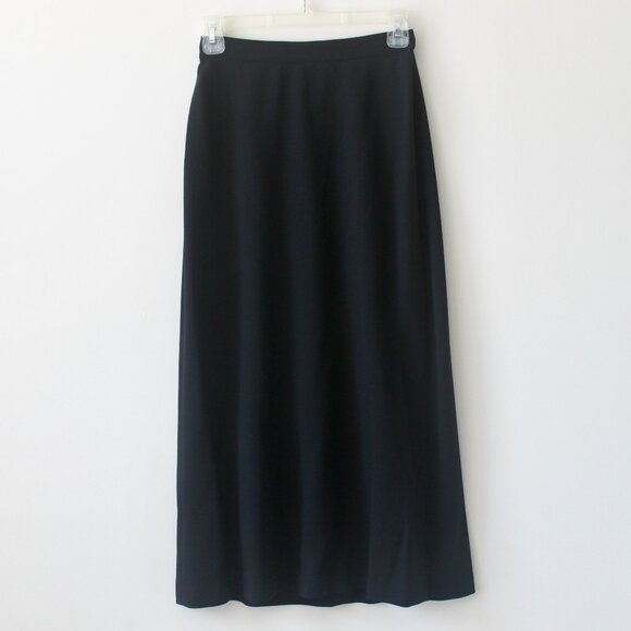 Dkny Dresses & Skirts - DKNY Vintage 90's 100% Wool Black Professional Flowy Midi Skirt 4